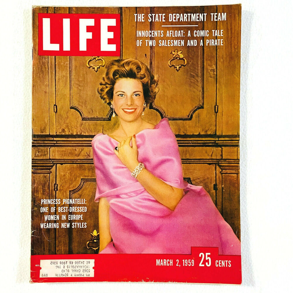 LIFE Magazine March 2 1959 Princess Pignatelli Fashion Cover Vintage Mid-Century